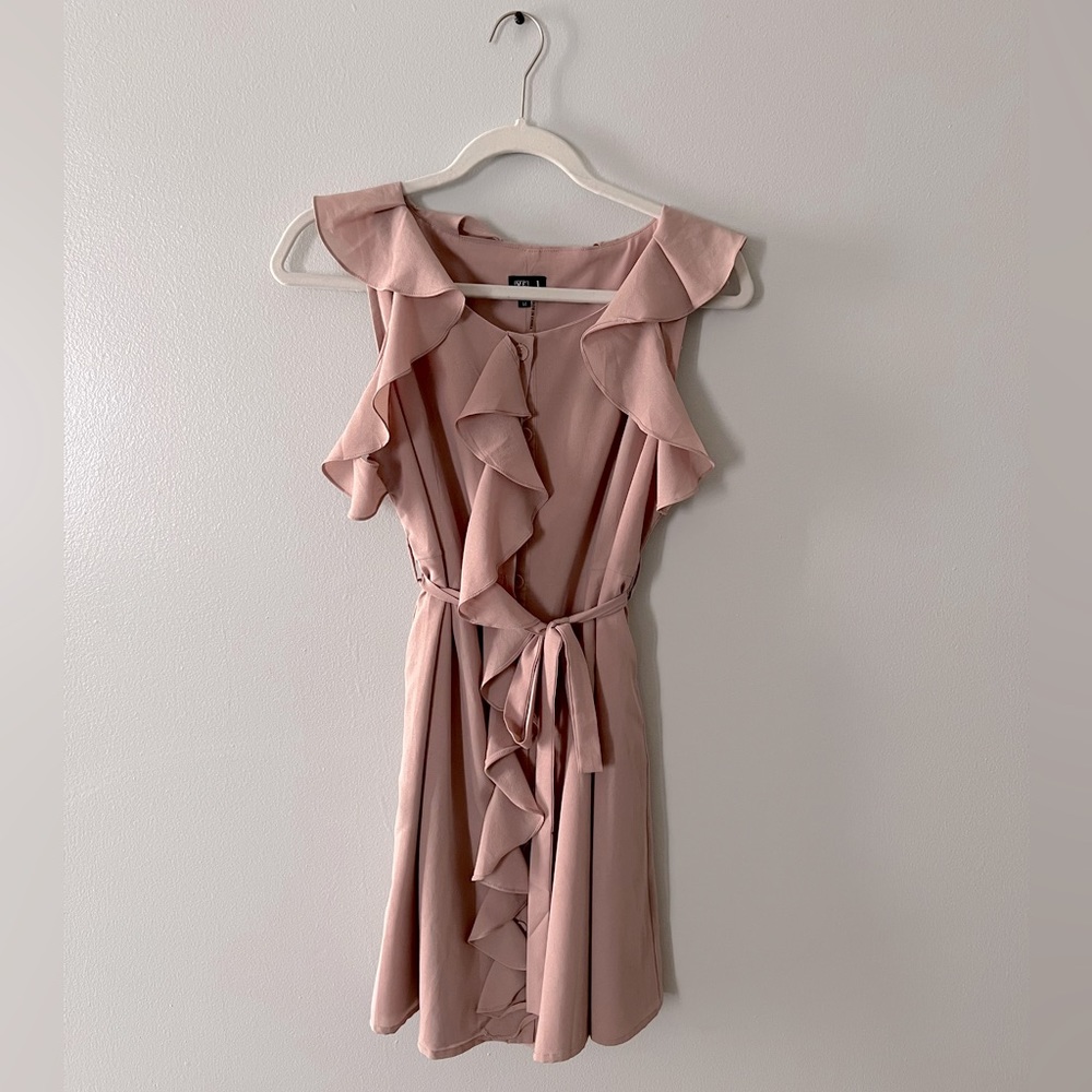 Very J belted dress medium in mauve